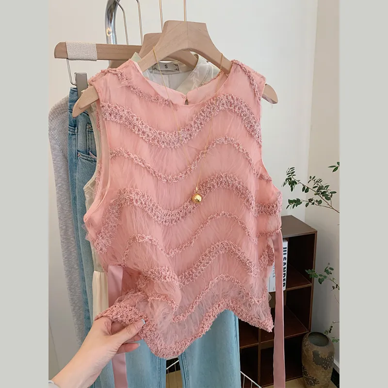 OUBO Tank Tops Women's Pink-2