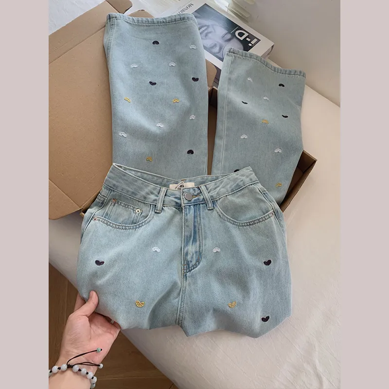 OUBO Jeans Women's Light Blue-4