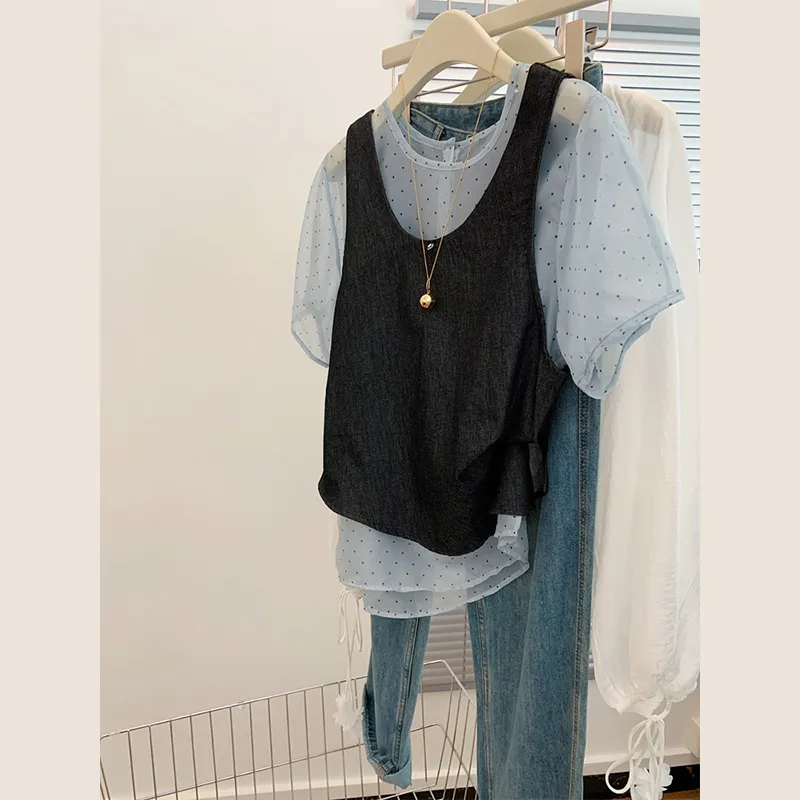 OUBO Shirts Women's Black Gray Green-2