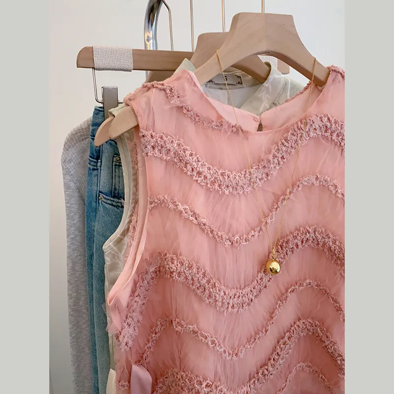 OUBO Tank Tops Women's Pink-4