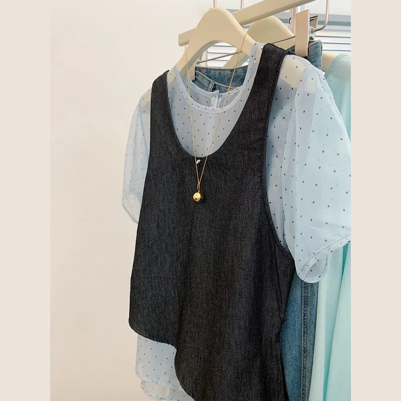 OUBO Shirts Women's Black Gray Green-5