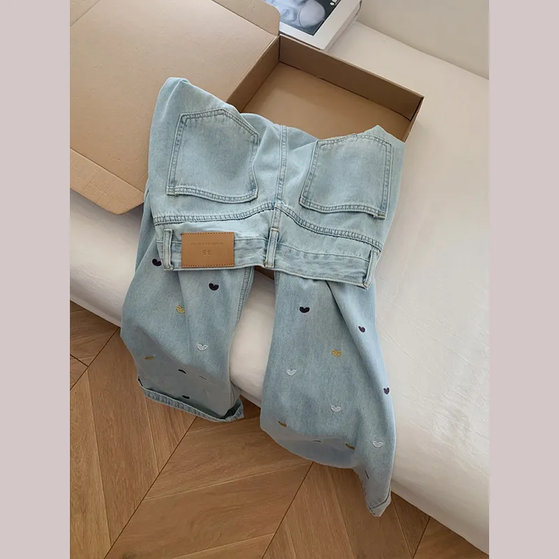 OUBO Jeans Women's Light Blue-3