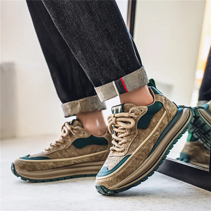 Bull Thunder Breathable Height Increase Low Top Casual Shoes Men's-9