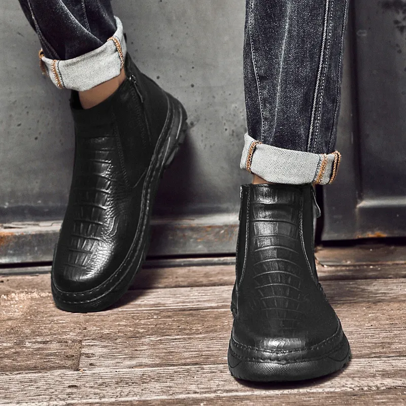 Bull Thunder Ankle Boots Men's Black-8