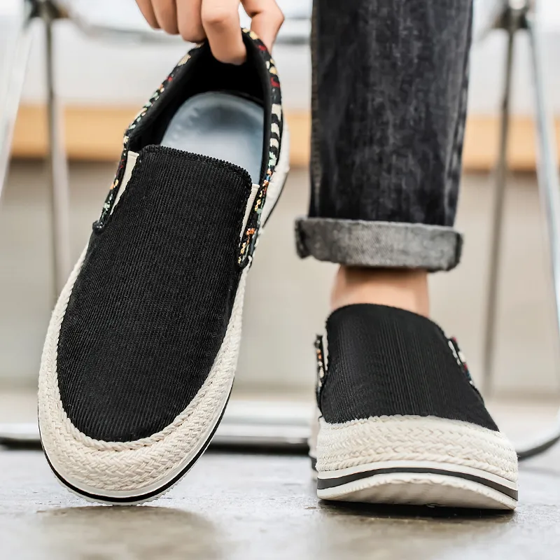 Bull Thunder Lightweight And Wear-resistant Low-Top Canvas Shoes Men's-13