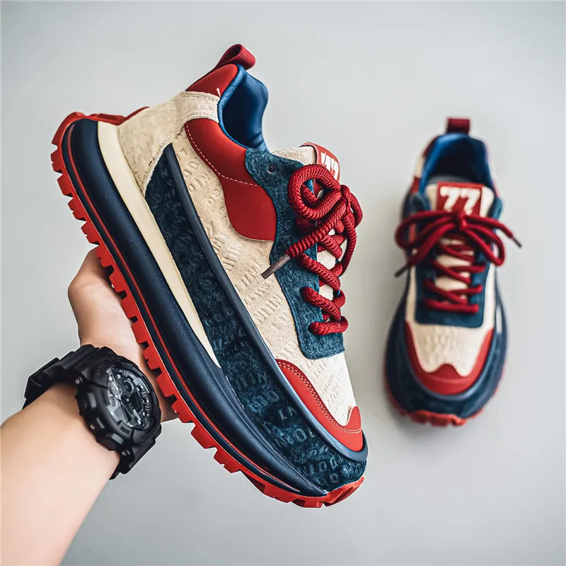 Bull Thunder Breathable Height Increase Low Top Casual Shoes Men's-1