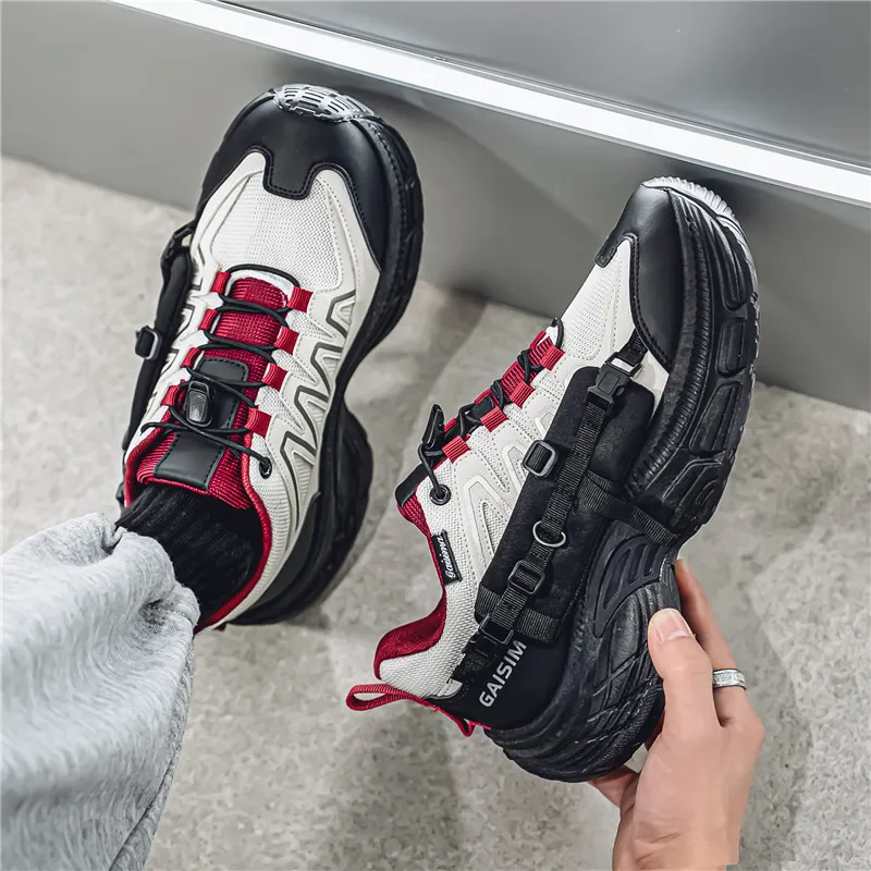 Bull Thunder Breathable Height Increase Low Top Chunky Sneakers Men's-13