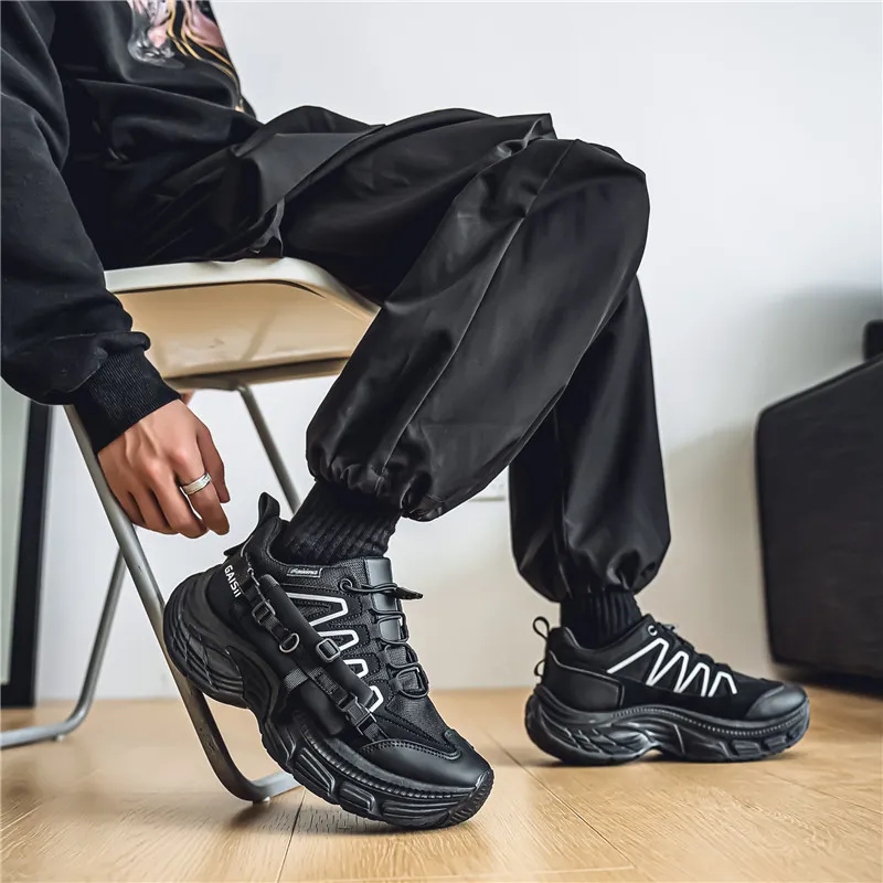 Bull Thunder Breathable Height Increase Low Top Chunky Sneakers Men's-9