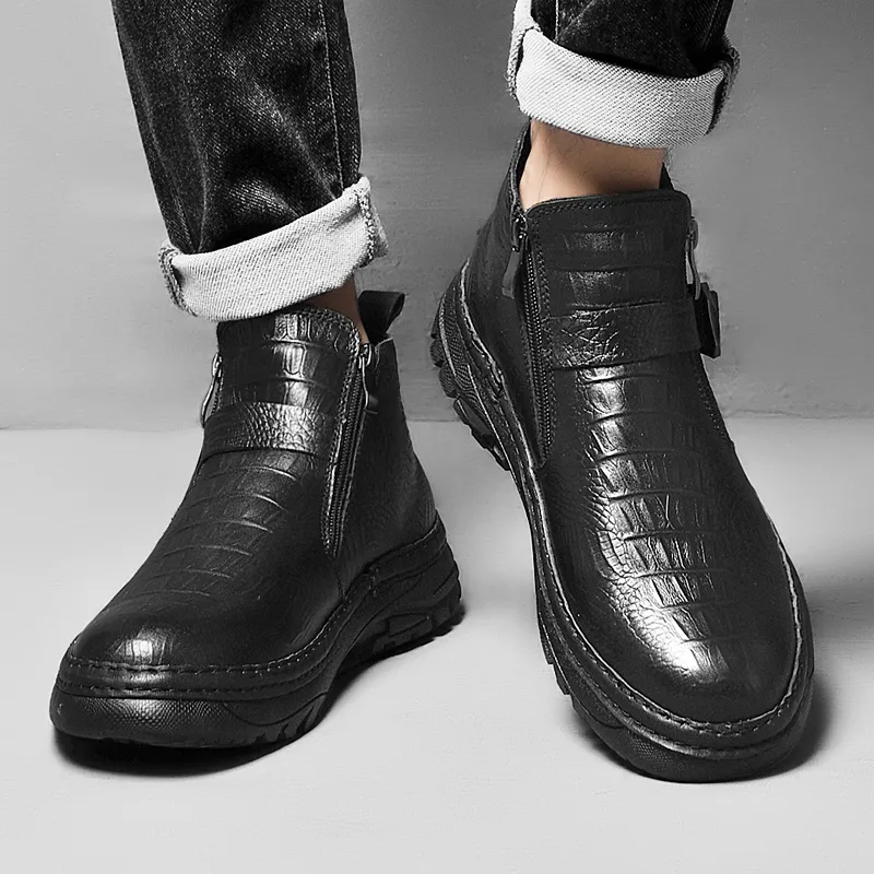 Bull Thunder Ankle Boots Men's Black-4