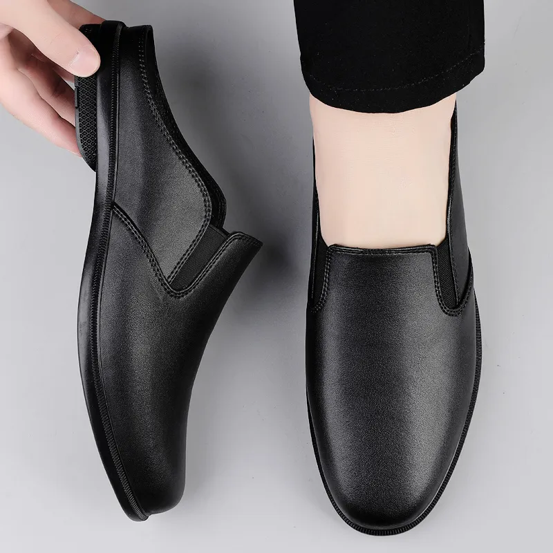Bull Thunder Rubber Sole Slip Resistant Closed Toe Slippers Men's Black-6
