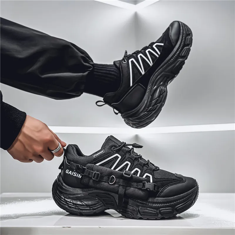 Bull Thunder Breathable Height Increase Low Top Chunky Sneakers Men's-6