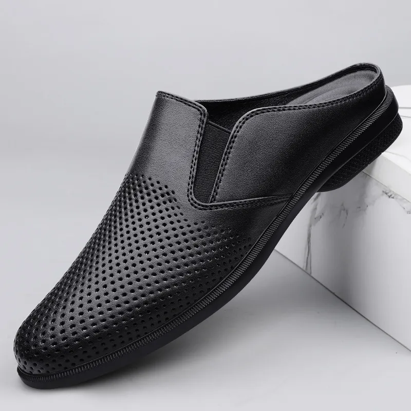 Bull Thunder Abrasion Resistant Slip Resistant Closed Toe Slippers Men's Black-3