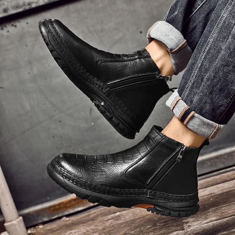 Bull Thunder Ankle Boots Men's Black-9