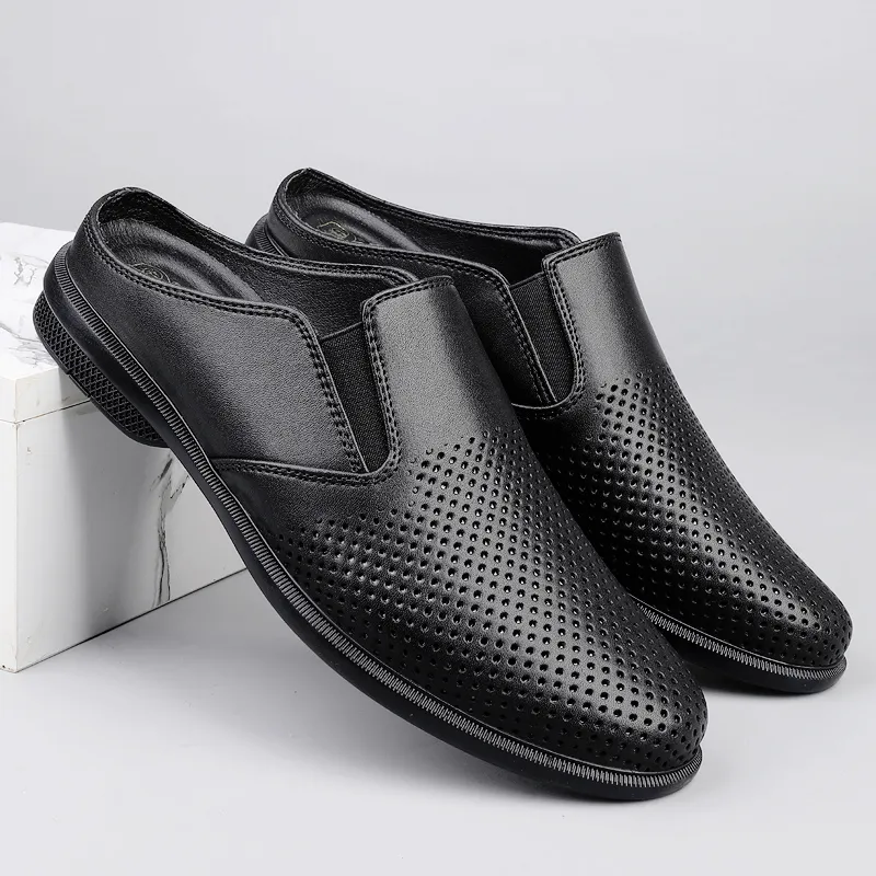 Bull Thunder Abrasion Resistant Slip Resistant Closed Toe Slippers Men's Black-2
