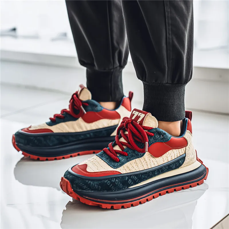 Bull Thunder Breathable Height Increase Low Top Casual Shoes Men's-4