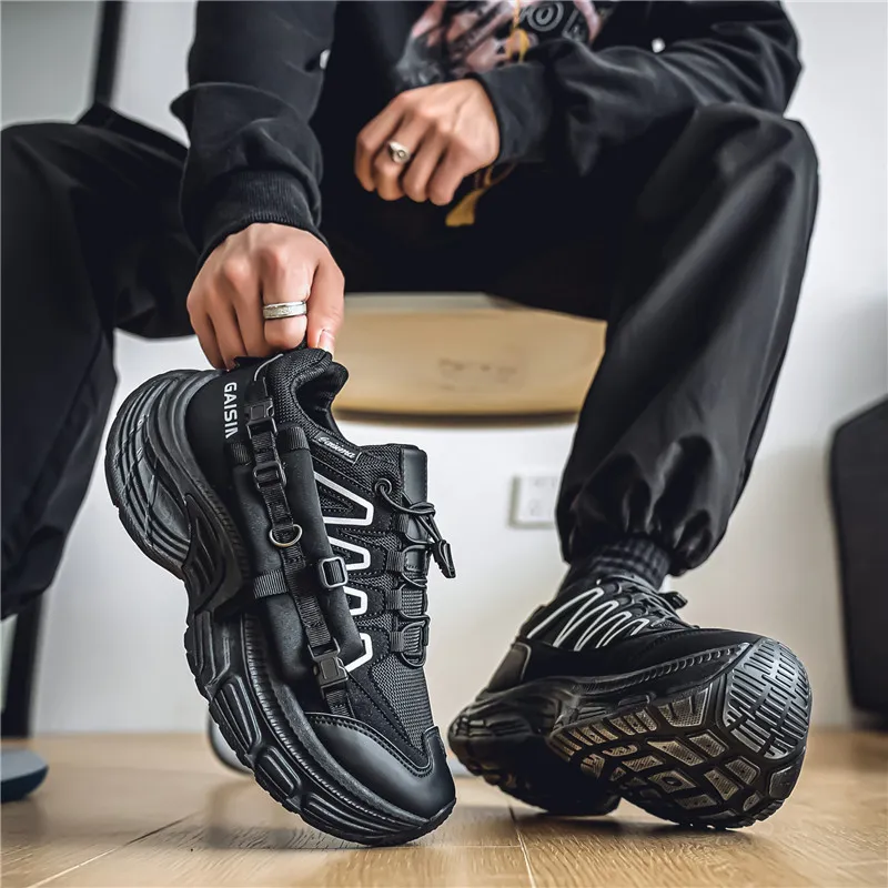 Bull Thunder Breathable Height Increase Low Top Chunky Sneakers Men's-8
