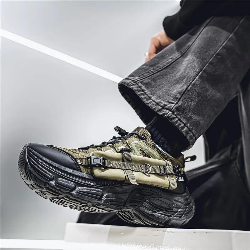Bull Thunder Breathable Height Increase Low Top Chunky Sneakers Men's-2