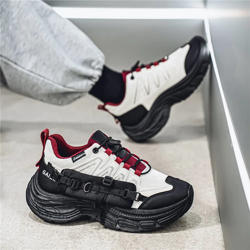 Bull Thunder Breathable Height Increase Low Top Chunky Sneakers Men's-14