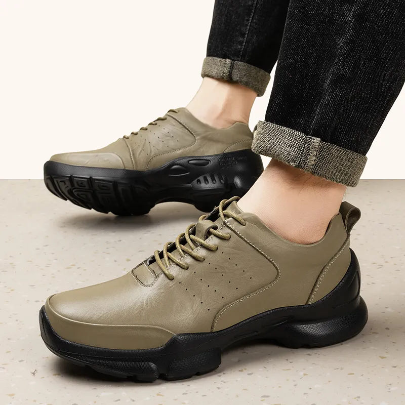 Bull Thunder Breathable Height Increase Low Top Casual Shoes Unisex-2