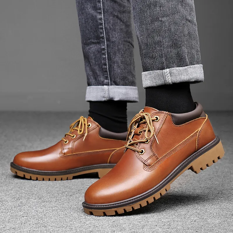 Bull Thunder Work Boots Unisex Brown-4