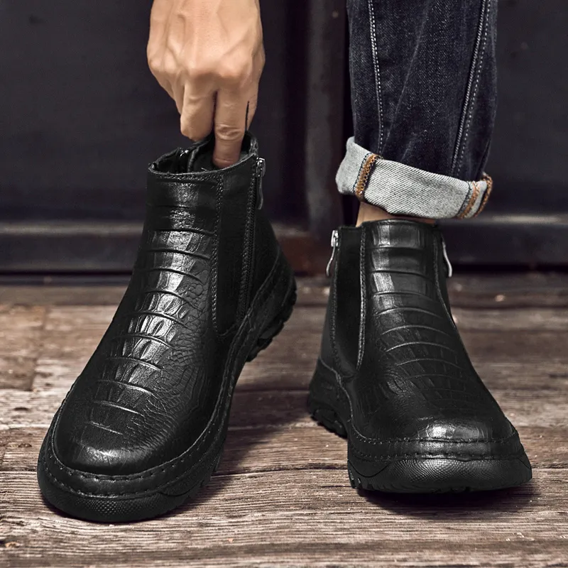 Bull Thunder Ankle Boots Men's Black-1