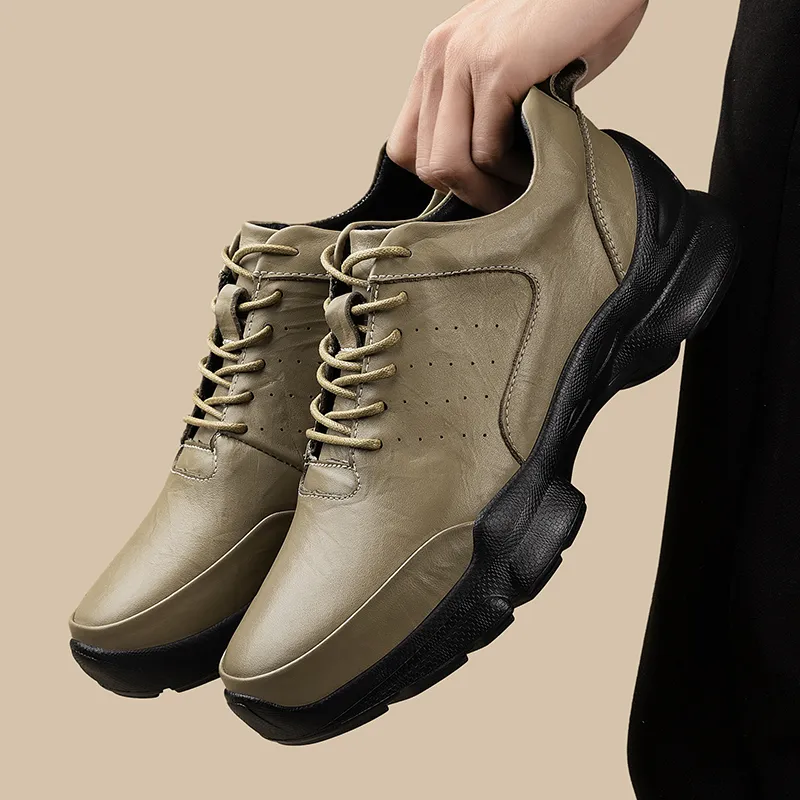 Bull Thunder Breathable Height Increase Low Top Casual Shoes Unisex-4