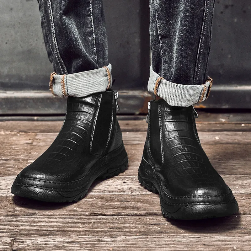 Bull Thunder Ankle Boots Men's Black-3