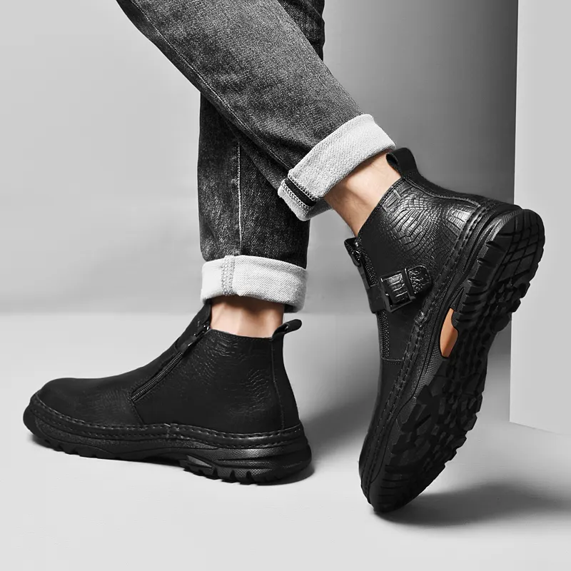 Bull Thunder Ankle Boots Men's Black-3