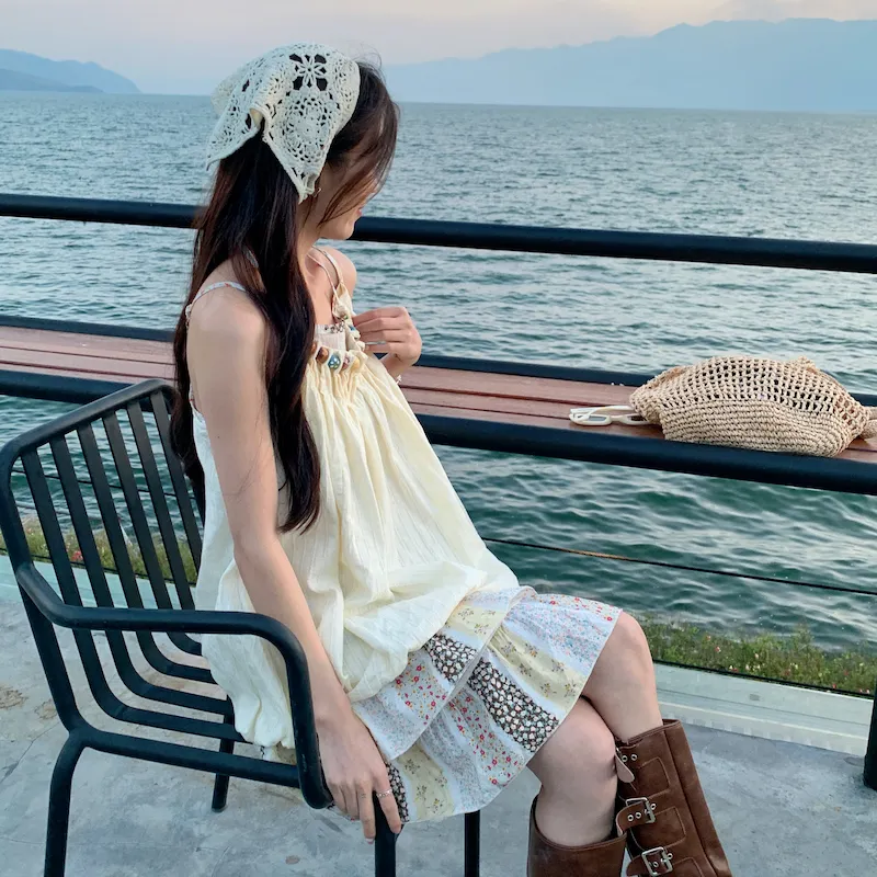 DEDY Slip Dress Women's Image Color-4