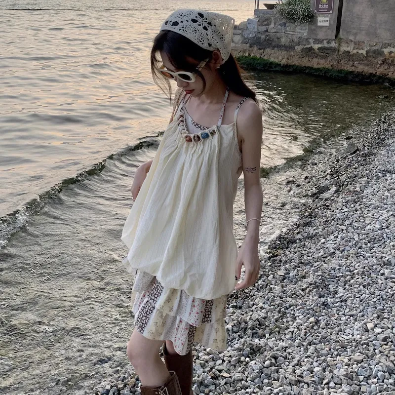 DEDY Slip Dress Women's Image Color-2