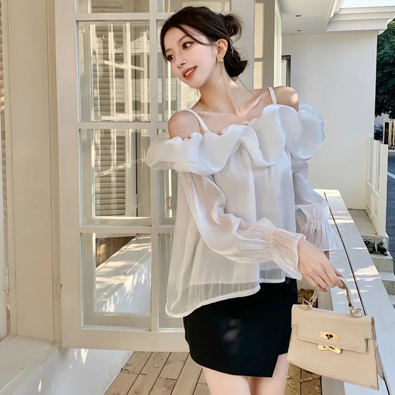 DEDY Chiffon Shirts Women's-3