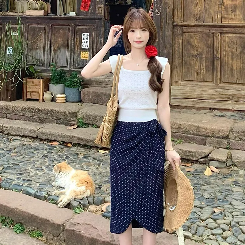 DEDY Two Piece Skirt Sets Women's-2