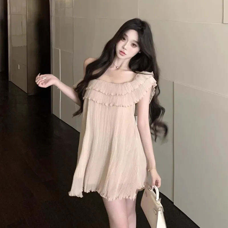 DEDY Sleeveless Dress Women's Dusty Pink-4