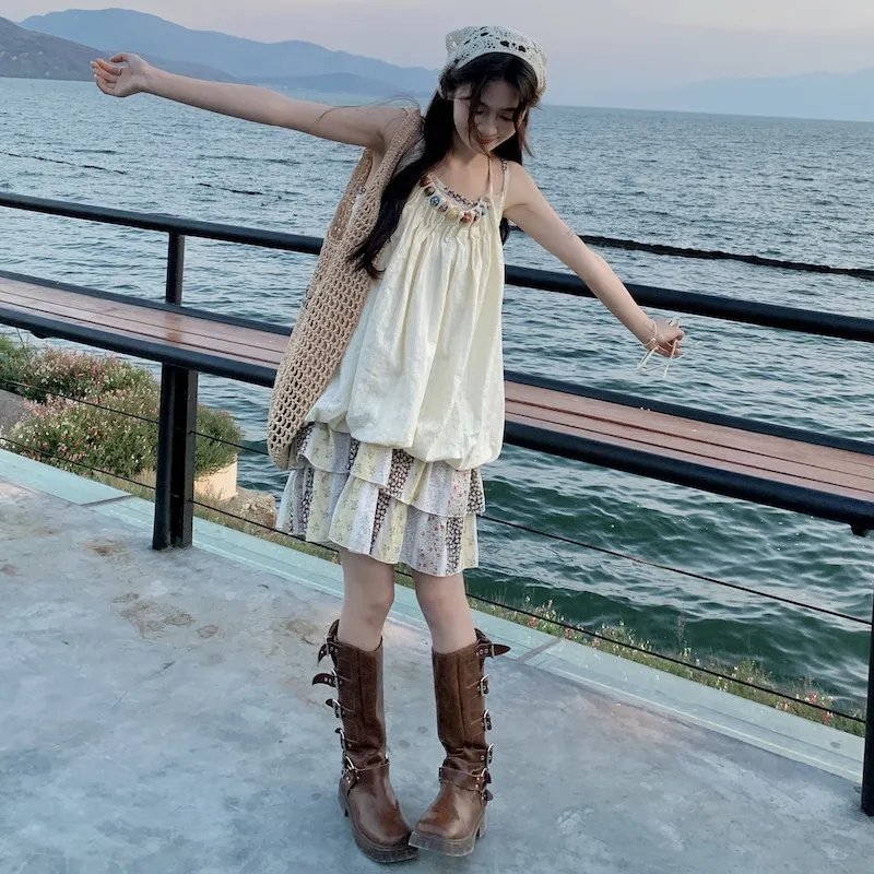 DEDY Slip Dress Women's Image Color-5