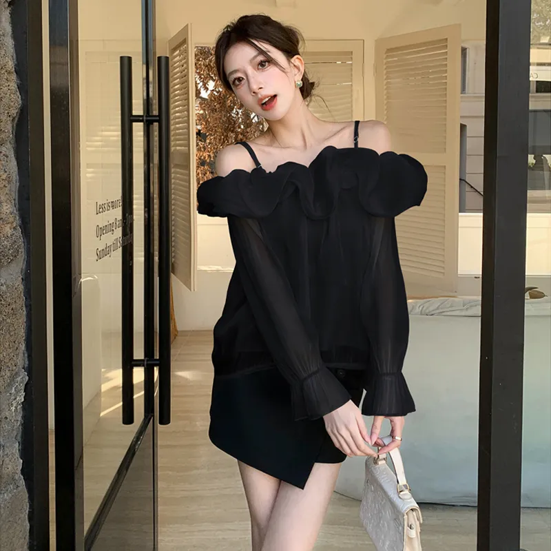 DEDY Chiffon Shirts Women's-10