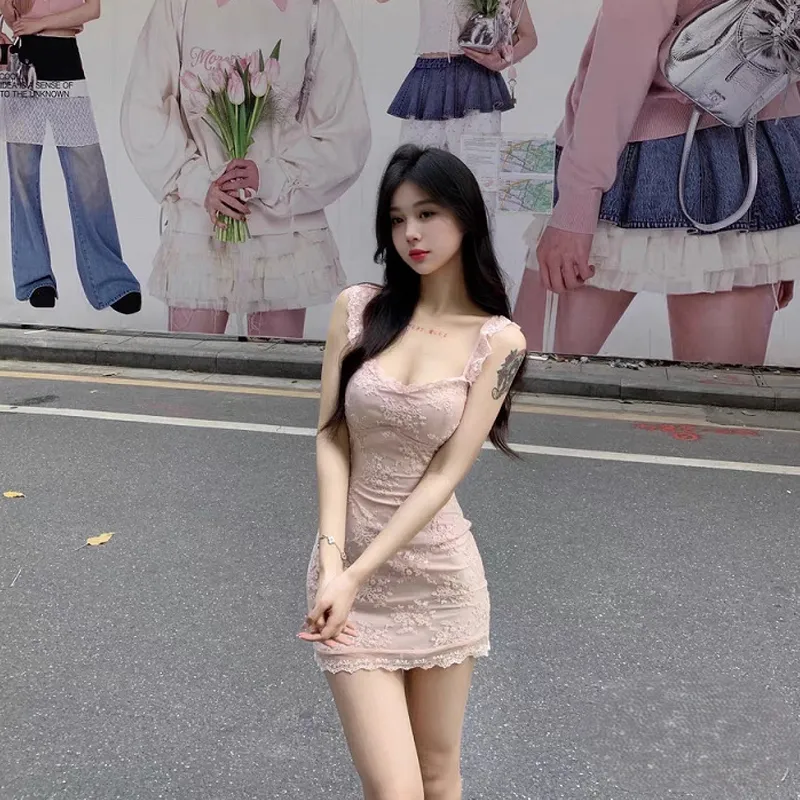 DEDY Slip Dresses Women's Pink Shopping Bag-4