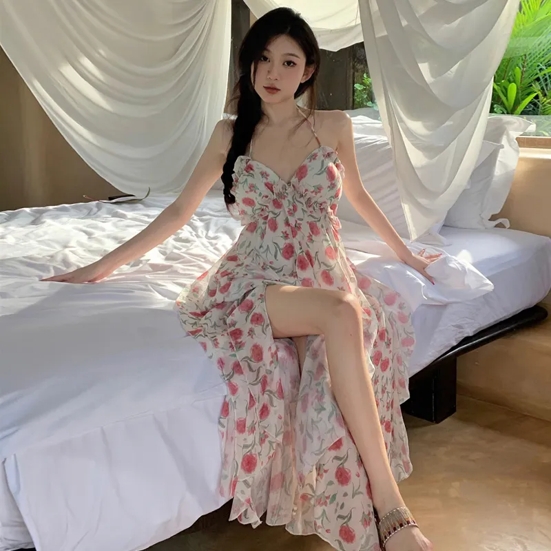DEDY Slip Dresses Women's Pink-4