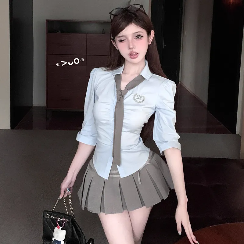 DEDY Two Piece Skirt Sets Women's-4