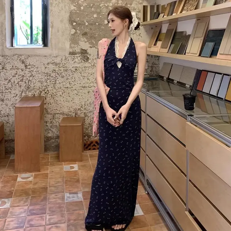 DEDY Sleeveless Dress Women's Navy Blue-3