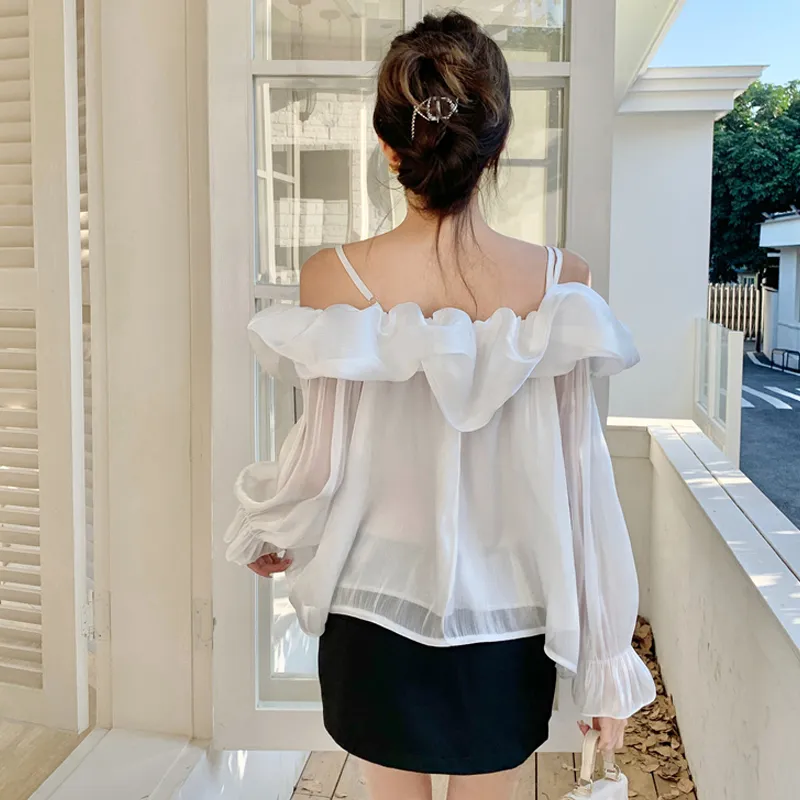 DEDY Chiffon Shirts Women's-4