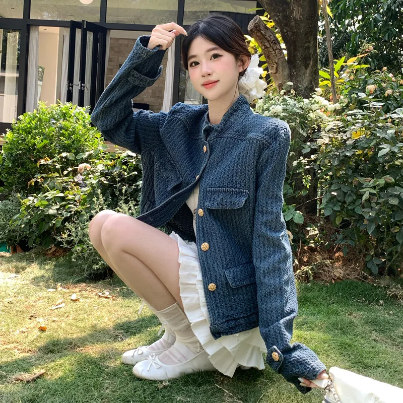 DEDY Denim Jackets Women's Blue-3