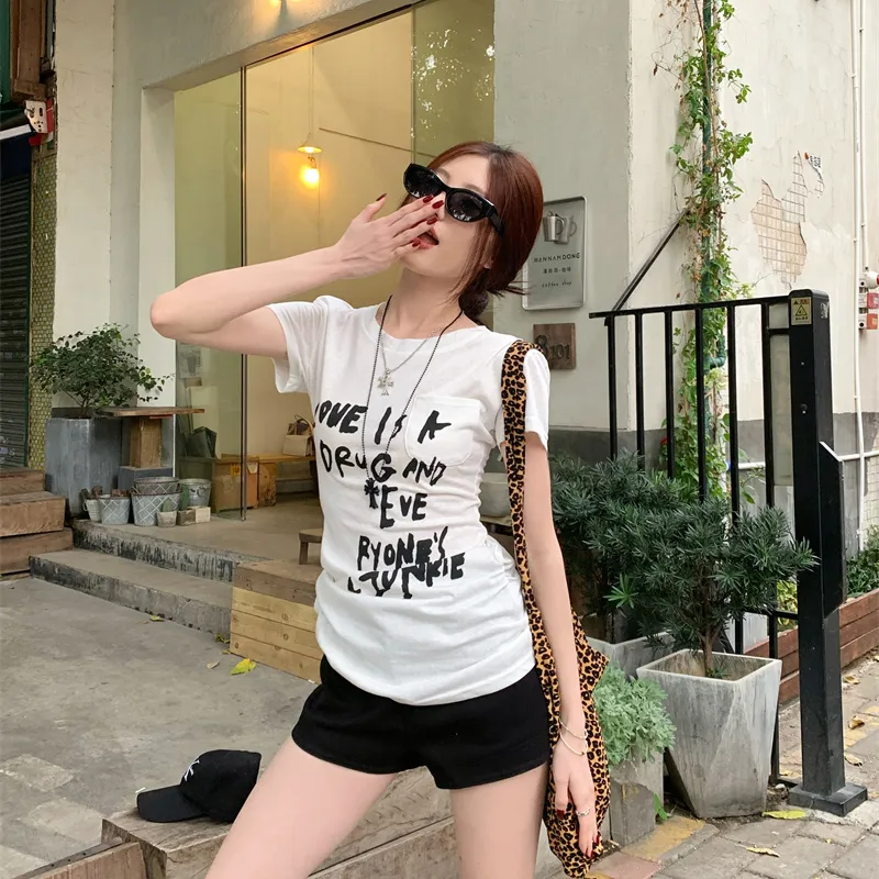 DEDY T Shirts Women's White Shopping Bag-3