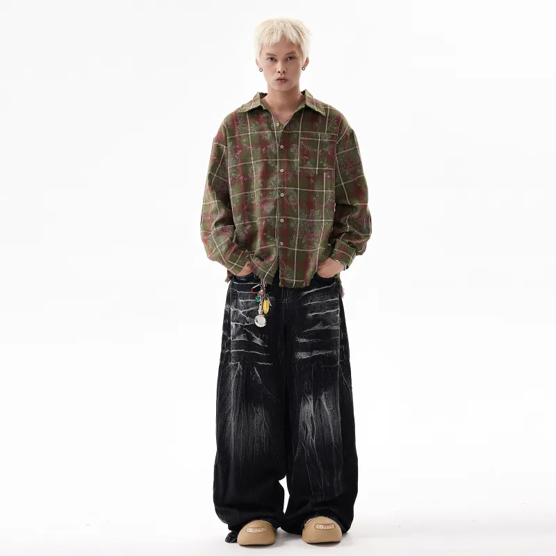 NEVER RULE Jeans Unisex Washed Black-5