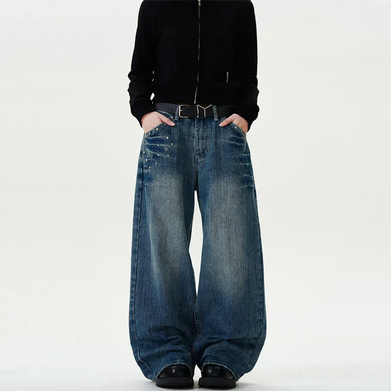 NEVER RULE Jeans Unisex Blue-2