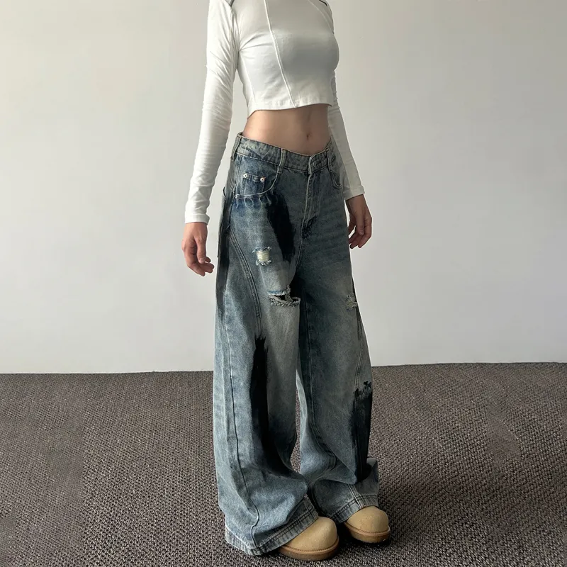 NEVER RULE Jeans Unisex Blue-2