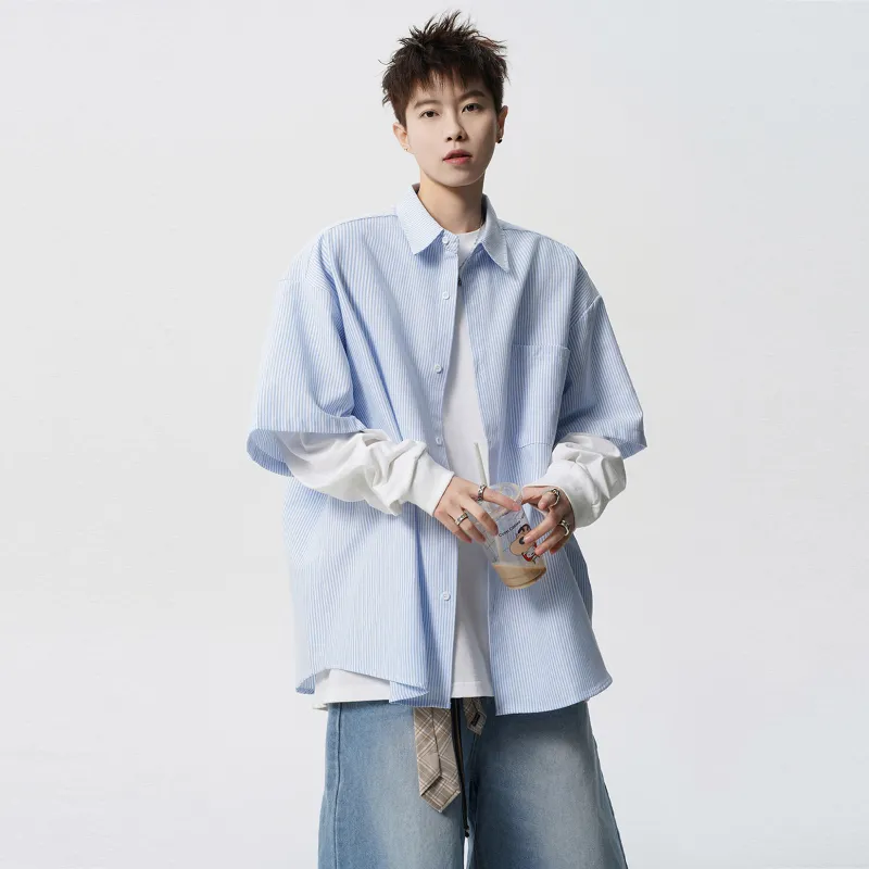 NEVER RULE Shirt Unisex Youth Blue-5