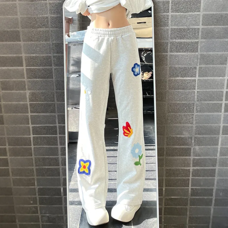NEVER RULE Casual Pants Unisex Gray-3