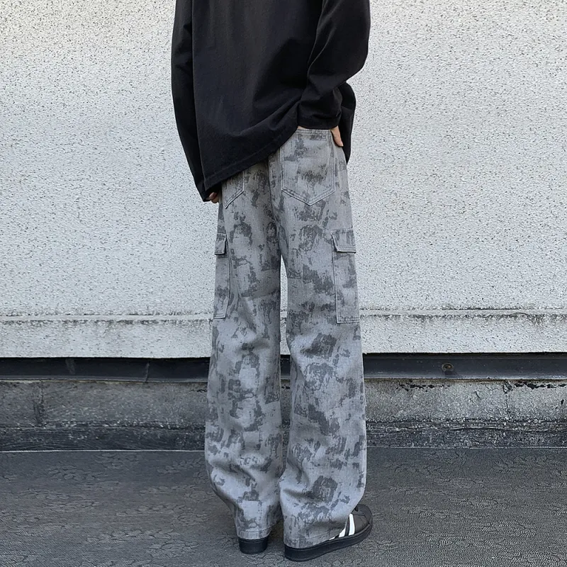 NEVER RULE Casual Pants Unisex Blue-8