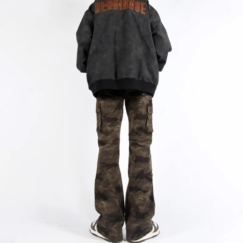 NEVER RULE Casual Pants Unisex Camouflage-4
