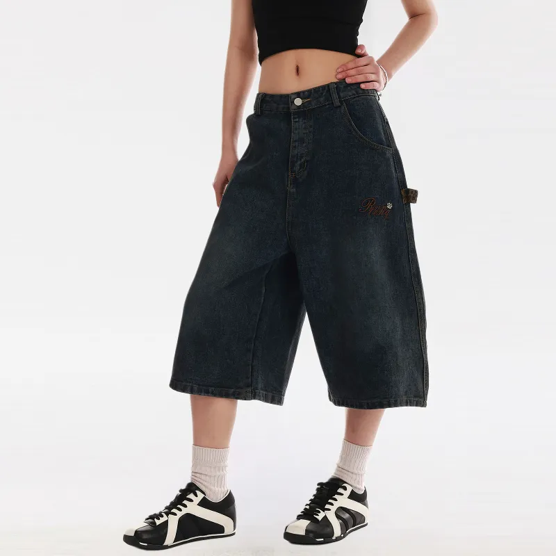 NEVER RULE Denim Shorts Unisex-6